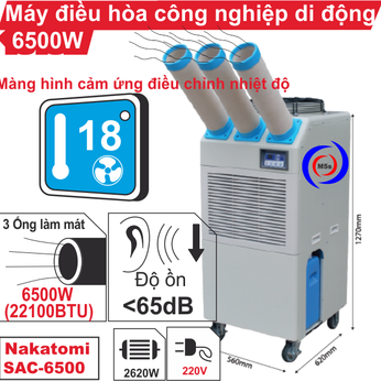 Máy lạnh di động công nghiệp Nakatomi SAC-6500