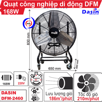 Quạt công nghiệp di động Dasin DFM-2460