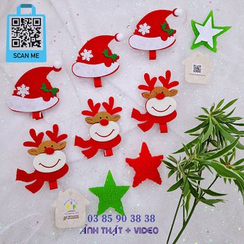 Kẹp mái Noel giáng sinh đẹp xịn sò