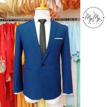 Áo vest chú rể màu xanh dương - cho thuê bán áo vest Nam Gò Vấp
