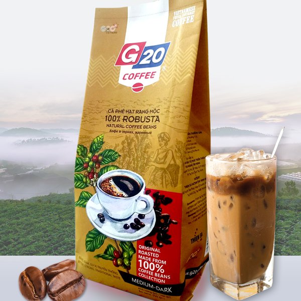 Hạt rang mộc Robusta 100%