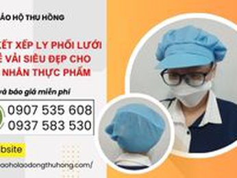 Nón kết xếp ly phối lưới giá rẻ vải siêu đẹp cho công nhân