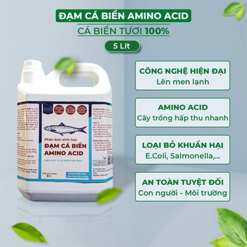 Chai 5 lít Chế Phẩm Sinh Học Hữu Cơ Đạm Cá Biển Amino Acid