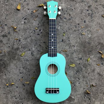 Đàn ukulele soprano màu xanh ngọc 