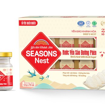 NƯỚC YẾN SÀO SEASONS NEST ĐƯỜNG PHÈN (HỘP QUÀ 6 LỌ)