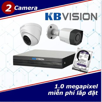 Camera Trọn Gói 2 Camera KBVISON 1.0mp