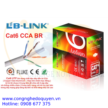Cáp mạng LB-LINK Cat6 UTP CCA 305m dây màu trắng - Hàng Chính Hãng