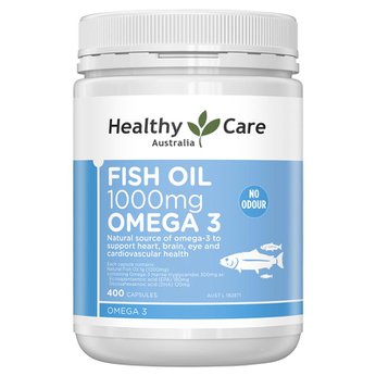 Dầu cá Omega 3 Healthy Care Natural Wild Cold Water Fish Oil 1000mg 400 viên