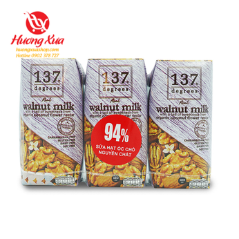 Sữa óc chó nguyên chất 137 Degrees 180ml - Lốc 3 hộp