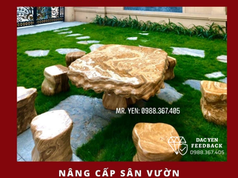 Địa chỉ cung cấp bàn ghế đá tự nhiên sân vườn đẹp tại Cần Thơ