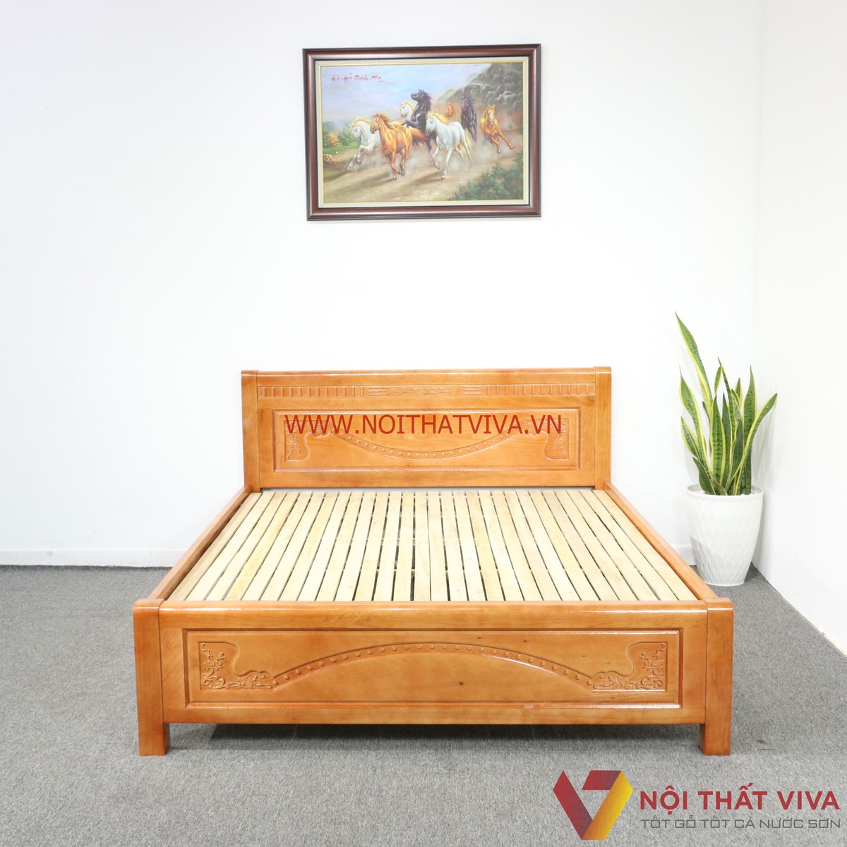  giường ngủ gỗ sồi giá rẻ