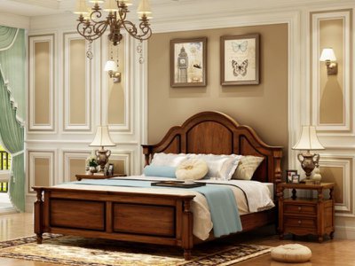 Giường tân cổ điển gỗ tự nhiên - Đẳng cấp giới quý tộc