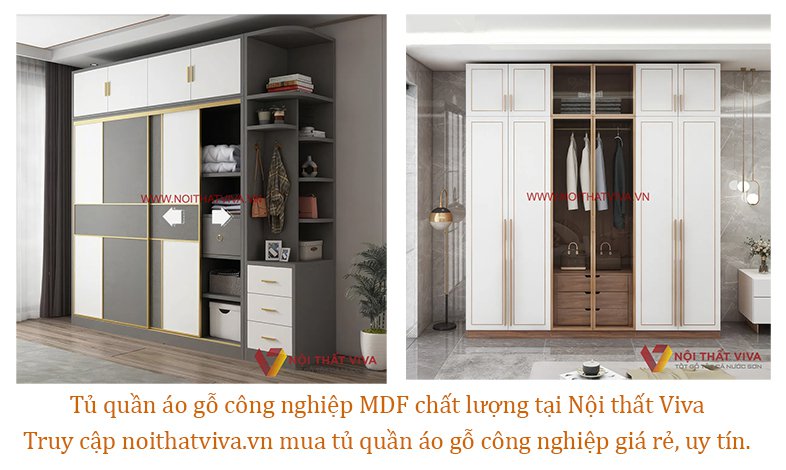 Tủ quần áo gỗ công nghiệp MDF được ưa chuộng trên thị trường.