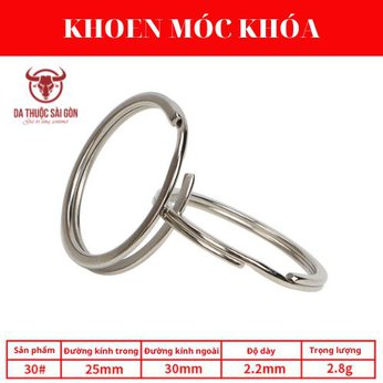 100 Cái khoen móc khóa dẹp 30mm