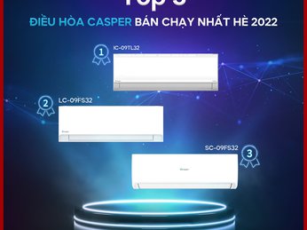 TOP 3 ĐIỀU HÒA CASPER BÁN CHẠY NHẤT HÈ 2022 - ĐIỆN MÁY CHÀO BÁN