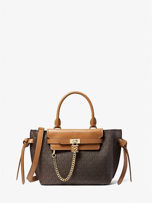 Túi Michael Kors Đeo Chéo Màu Nâu Hamilton Legacy Small Logo Belted Satchel