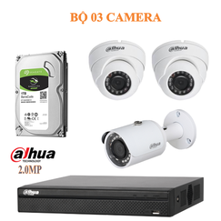 Trọn Bộ 03 Camera Dahua 2.0MP