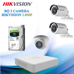 Trọn Bộ 03 Camera Hikvision 1.0MP