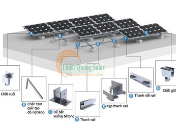 Cách lắp đặt pin năng lượng mặt trời trên mái bê tông