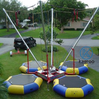 Bạt nhún hơi 4 cụm nhảy có đai lưng (Euro Jumping Bungee Inflatable Trampolines) - KR-4BIT