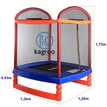 Bạt Nhún Lớn 1,26m x 1,26m - Chân Bọc Nhựa (Big Trampoline 5,2ft With Plastic Legs) - KR5,2FT-CN