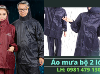 Mua áo mưa bộ vải dù cao cấp 2 lớp giá siêu rẻ tại Tp.HCM