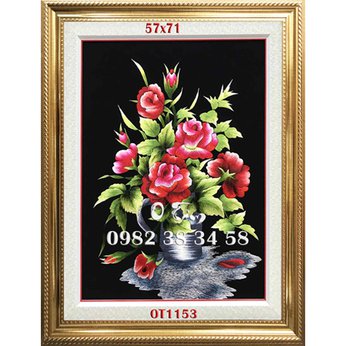 Tranh thêu hoa hồng OT 1153