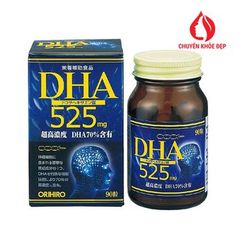 Viên uống giúp tăng cường trí nhớ ORIHIRO DHA 525 hộp 90 viên của Nhật Bản