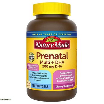 Viên uống bổ sung Vitamin cho bà bầu - Nature Made Prenatal Multi DHA