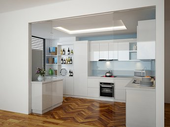 Tủ bếp đẹp dành cho căn hộ chung cư 