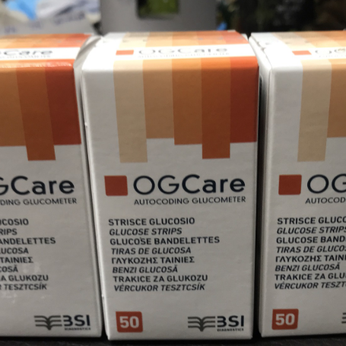 Hộp 50 que thử đường huyết dùng cho máy đo đường huyết OGCare