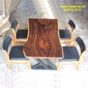 Bộ bàn ghế ăn 4 ghế 70x5x120cm