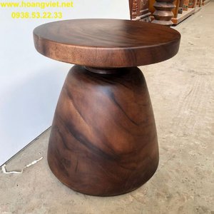 Đôn gỗ tròn nguyên khối đường kính 40cm cao 45cm